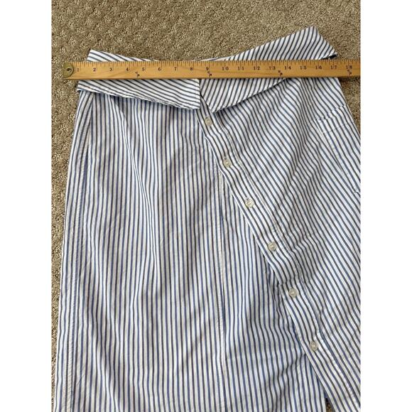 ZARA WOMAN SUMMER ASYMMETRICAL BLUE WHITE STRIPED 3067/406 2024 MIDI SKIRT Sz M - Picture 11 of 12